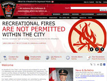 Tablet Screenshot of brantfordfire.ca